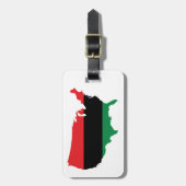 Afrikaanse Amerikaanse _ Rode, zwarte en groene kl Bagagelabel (Voorkant verticaal)