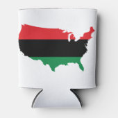 Afrikaanse Amerikaanse _ Rode, zwarte en groene kl Blikjeskoeler (Voorkant)