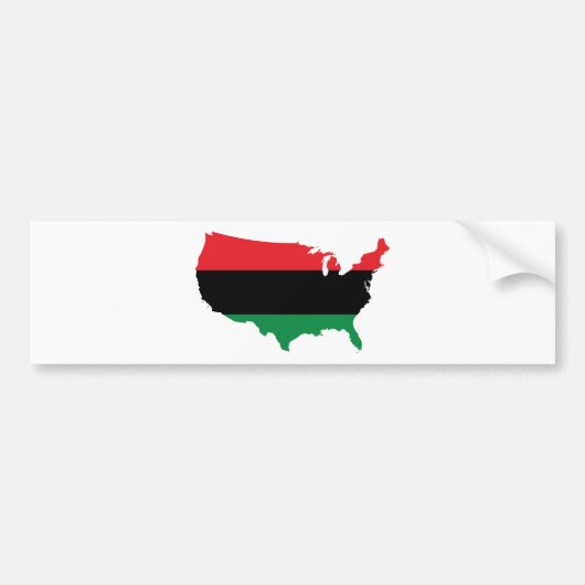 Afrikaanse Amerikaanse _ Rode, zwarte en groene kl Bumpersticker (Voorkant)