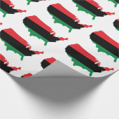 Afrikaanse Amerikaanse _ Rode, zwarte en groene kl Cadeaupapier (Hoek)