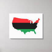 Afrikaanse Amerikaanse _ Rode, zwarte en groene kl Canvas Afdruk (Voorkant)