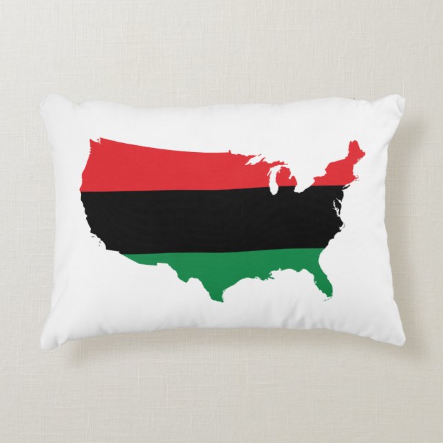 Afrikaanse Amerikaanse _ Rode, zwarte en groene kl Decoratief Kussen (Voorkant)