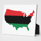 Afrikaanse Amerikaanse _ Rode, zwarte en groene kl Fotoplaat (Zijkant)