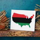 Afrikaanse Amerikaanse _ Rode, zwarte en groene kl Fotoplaat (Zijkant)