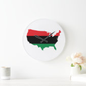 Afrikaanse Amerikaanse _ Rode, zwarte en groene kl Grote Klok (Huis)