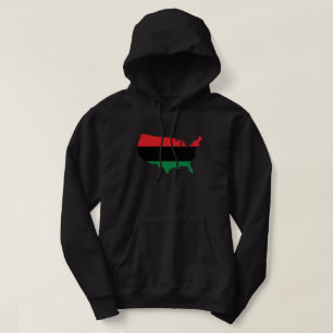 Afrikaanse Amerikaanse _ Rode, zwarte en groene kl Hoodie