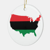 Afrikaanse Amerikaanse _ Rode, zwarte en groene kl Keramisch Ornament (Links)