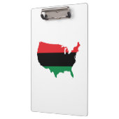 Afrikaanse Amerikaanse _ Rode, zwarte en groene kl Klembord (Links)
