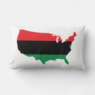 Afrikaanse Amerikaanse _ Rode, zwarte en groene kl Kussen