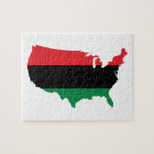 Afrikaanse Amerikaanse _ Rode, zwarte en groene kl Legpuzzel (Horizontaal)