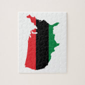 Afrikaanse Amerikaanse _ Rode, zwarte en groene kl Legpuzzel (Verticaal)