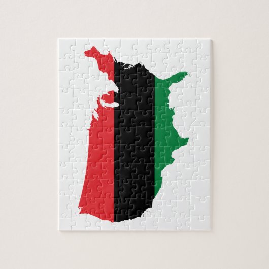 Afrikaanse Amerikaanse _ Rode, zwarte en groene kl Legpuzzel (Verticaal)