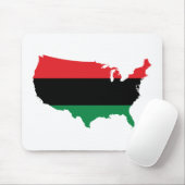 Afrikaanse Amerikaanse _ Rode, zwarte en groene kl Muismat (Met muis)