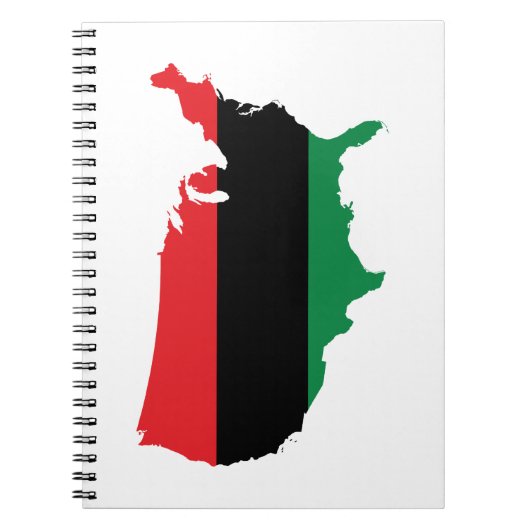 Afrikaanse Amerikaanse _ Rode, zwarte en groene kl Notitieboek (Voorkant)
