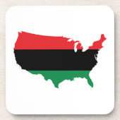 Afrikaanse Amerikaanse _ Rode, zwarte en groene kl Onderzetter (Voorkant)