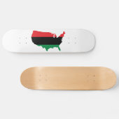 Afrikaanse Amerikaanse _ Rode, zwarte en groene kl Persoonlijk Skateboard (Horizontaal)