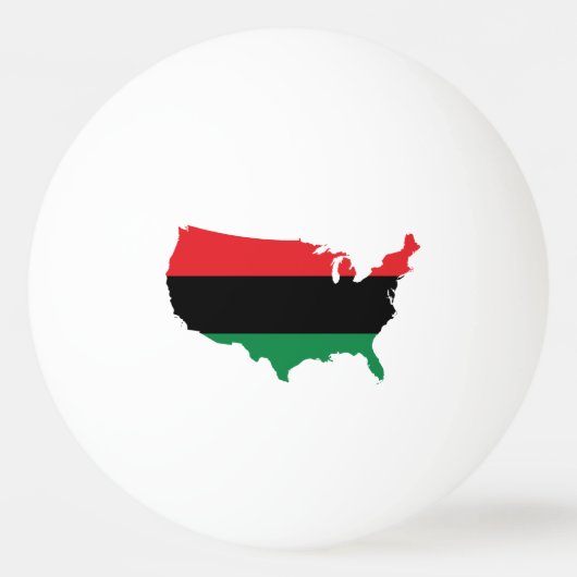Afrikaanse Amerikaanse _ Rode, zwarte en groene kl Pingpongbal (Achterkant)