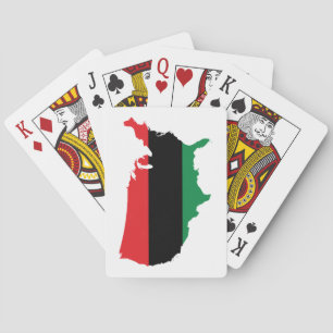 Afrikaanse Amerikaanse _ Rode, zwarte en groene kl Pokerkaarten