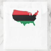 Afrikaanse Amerikaanse _ Rode, zwarte en groene kl Rechthoekige Sticker (Tas)