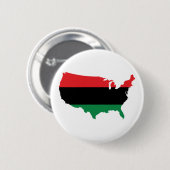 Afrikaanse Amerikaanse _ Rode, zwarte en groene kl Ronde Button 5,7 Cm (Voorkant /achterkant)