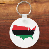 Afrikaanse Amerikaanse _ Rode, zwarte en groene kl Sleutelhanger (Voorkant)