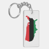 Afrikaanse Amerikaanse _ Rode, zwarte en groene kl Sleutelhanger (Voorkant Links)