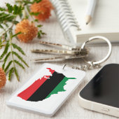 Afrikaanse Amerikaanse _ Rode, zwarte en groene kl Sleutelhanger (Voorkant Rechts)