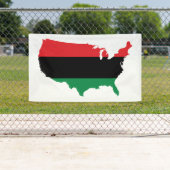 Afrikaanse Amerikaanse _ Rode, zwarte en groene kl Spandoek (Insitu)