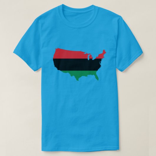 Afrikaanse Amerikaanse _ Rode, zwarte en groene kl T-shirt (Design voorkant)