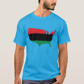 Afrikaanse Amerikaanse _ Rode, zwarte en groene kl T-shirt (Voorkant)