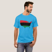 Afrikaanse Amerikaanse _ Rode, zwarte en groene kl T-shirt (Voorkant volledig)