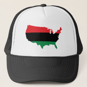 Afrikaanse Amerikaanse _ Rode, zwarte en groene kl Trucker Pet