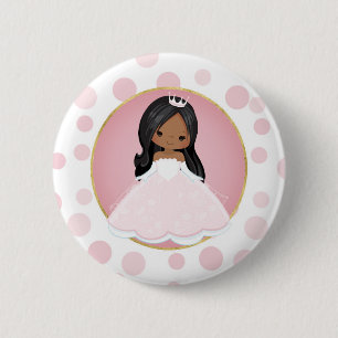 Afrikaanse Amerikaanse roze prinses Ronde Button 5,7 Cm
