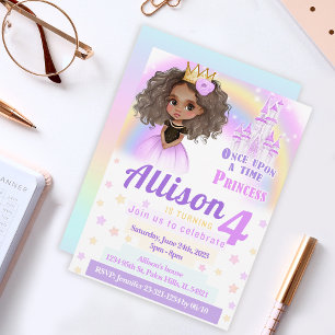 Afrikaanse Amerikaanse roze prinses verjaardaguitn Kaart