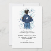 Afrikaanse Amerikaanse Sagittarius Sign Birthday Kaart (Achterkant)