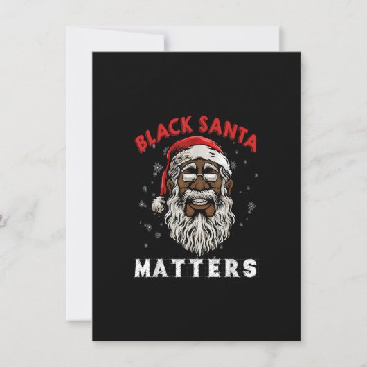 Afrikaanse Amerikaanse Santa Black Matters kerstpa Kaart (Voorkant)