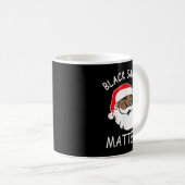 Afrikaanse Amerikaanse Santa Black Matters kerstpa Koffiemok (Voorkant rechts)