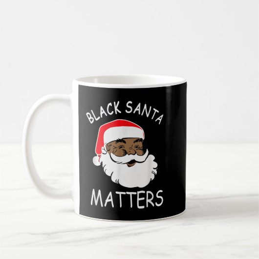 Afrikaanse Amerikaanse Santa Black Matters kerstpa Koffiemok (Links)