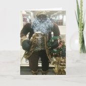 AFRIKAANSE AMERIKAANSE SANTA WISHT FEESTDAGEN KAART (Voorkant)