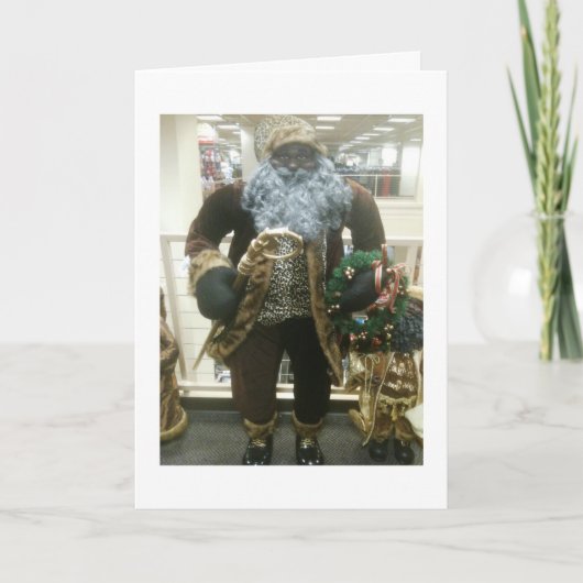 AFRIKAANSE AMERIKAANSE SANTA WIST FEESTDAGEN KAART (Voorkant)