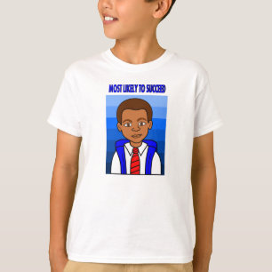 Afrikaanse Amerikaanse Schoolboy met de meeste kan T-shirt