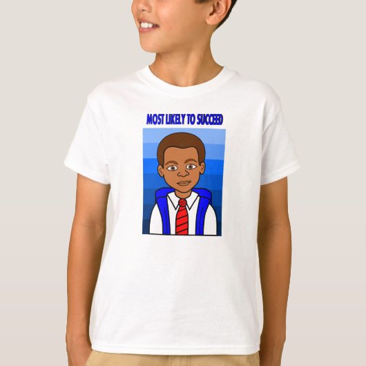 Afrikaanse Amerikaanse Schoolboy met de meeste kan T-shirt (Voorkant)
