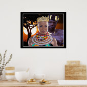 Afrikaanse Amerikaanse schoonheid... mijn Afrikaan Poster (Keuken)