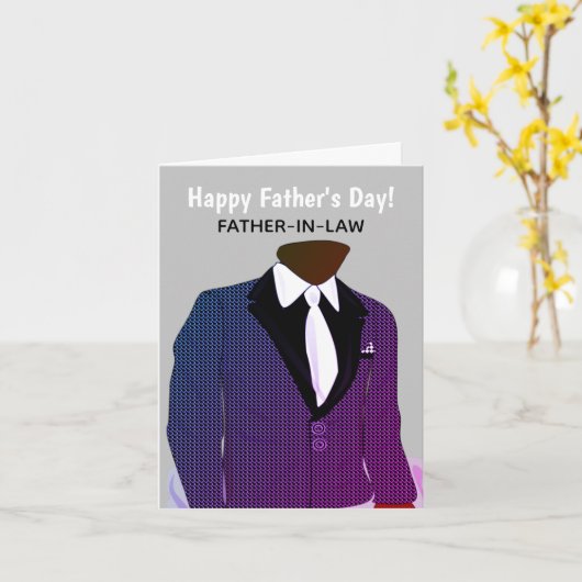 Afrikaanse Amerikaanse schoonvader-uit-Vaderdag Kaart (Gele Bloem)