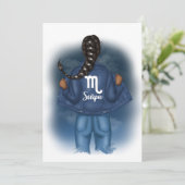 Afrikaanse Amerikaanse Scorpio Birthday Kaart (Staand voorkant)