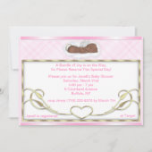 Afrikaanse Amerikaanse slaapengel-showwer-uitnodig Kaart (Voorkant)