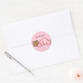 Afrikaanse Amerikaanse Slapende Baby Sticker (Envelop)