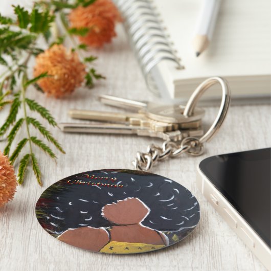 Afrikaanse Amerikaanse sleutelhanger (Zijkant)