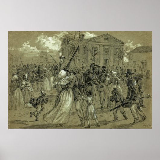 AFRIKAANSE AMERIKAANSE SOLDATEN THUIS VAN CIVIELE  POSTER (Voorkant)