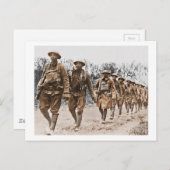 Afrikaanse Amerikaanse soldaten WWI Briefkaart (Voorkant / Achterkant)